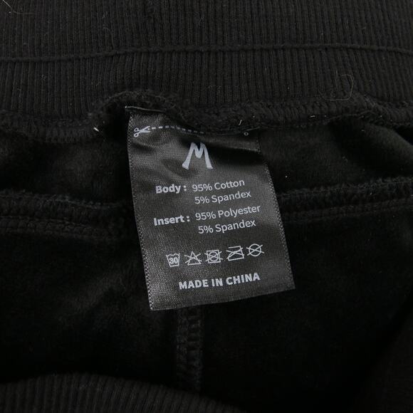 The Gym People Sweatpants Black Joggers Pockets Drawstring Fleece Lined M - Picture 9 of 11